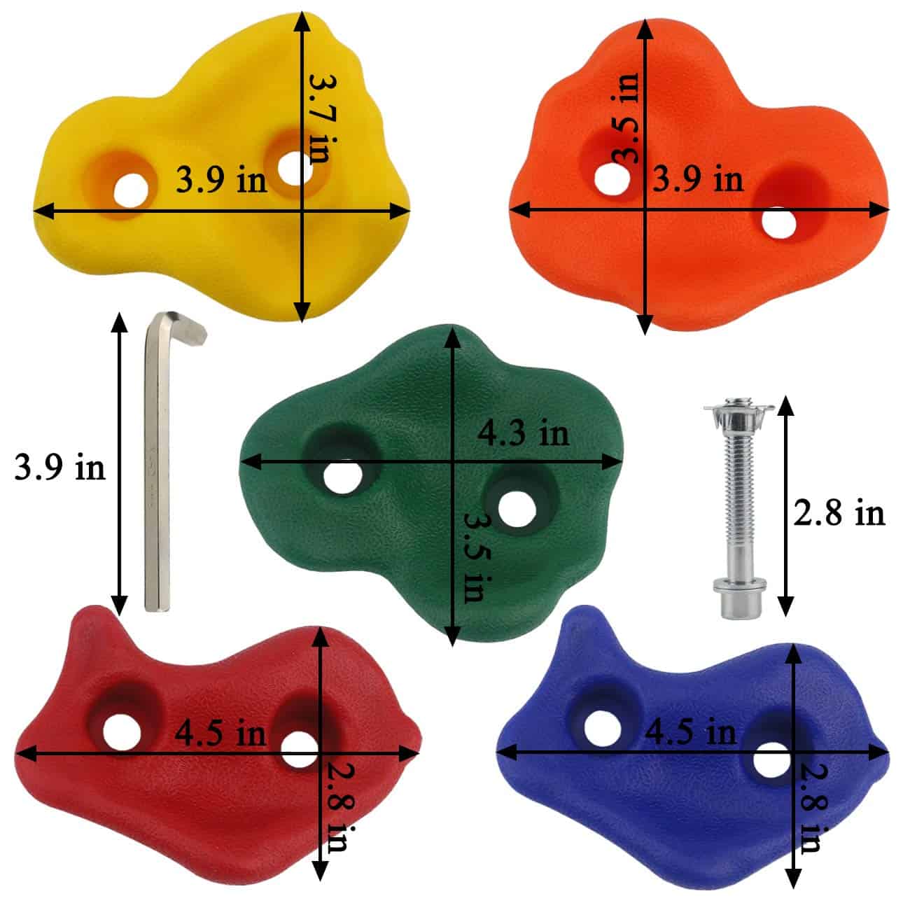 Set de 25 Agarres de Escalada Ogrmar con Tornillos de - Imagen 7