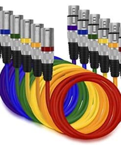 Cable de micrófono XLR a XLR GearIT (3 pies, paquete de 6)