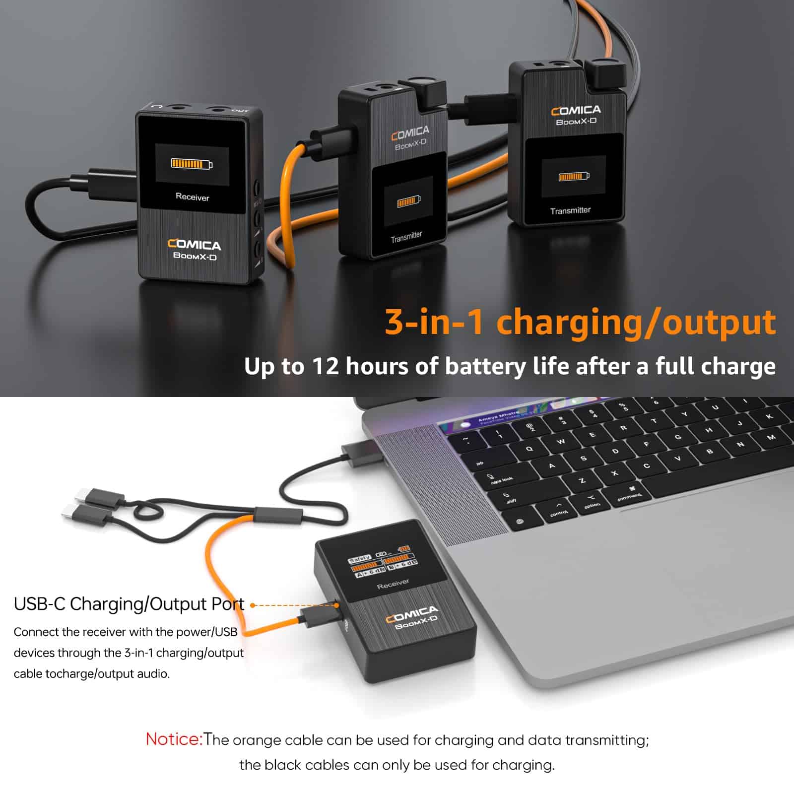 Comica Micrófono Inalámbrico Lavalier BoomX-D2 2.4G Sistema - Imagen 5