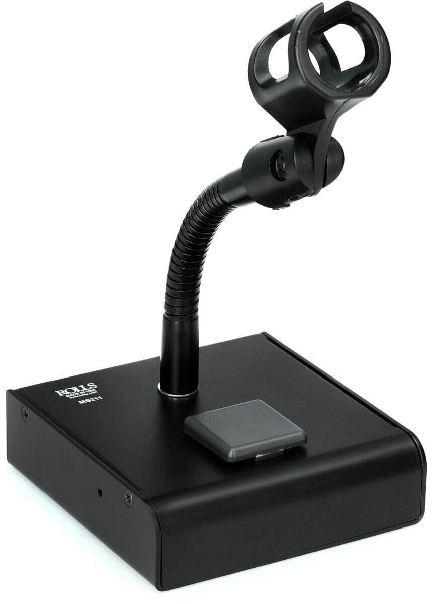 Soporte de micrófono con Botón de