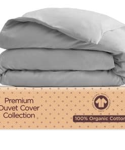 Fundas de edredón de algodón orgánico King/Cal King - Gris