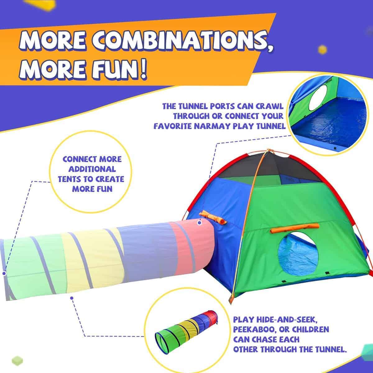Tienda de Campaña NARMAY® Easy Fun Dome para Niños - 60 x - Imagen 7
