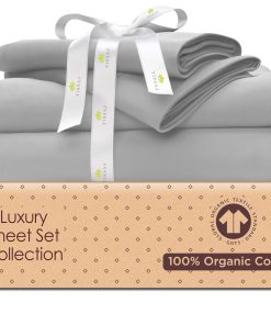 Juego de Sábanas de Algodón Orgánico Tissaj -Gris Nube