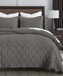 Juego de Colcha HORIMOTE HOME Tamaño King Gris, Patrón