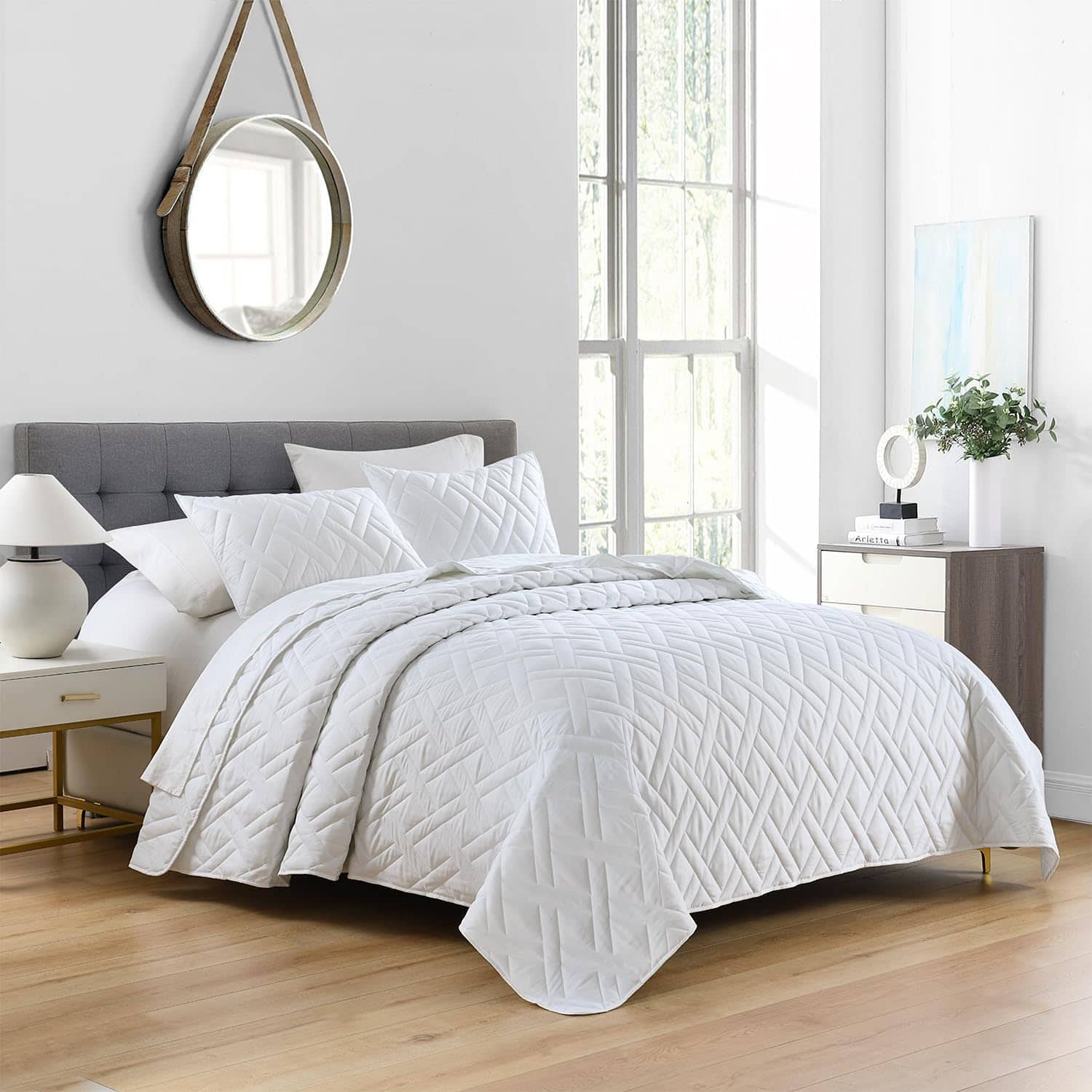 Juego de Edredón HORIMOTE HOME Tamaño King Blanco, Patrón - Imagen 3