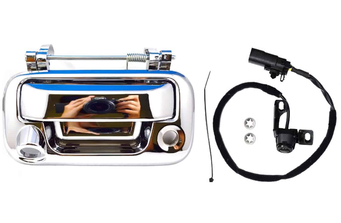 Manija de la puerta trasera con cámara de asistencia de