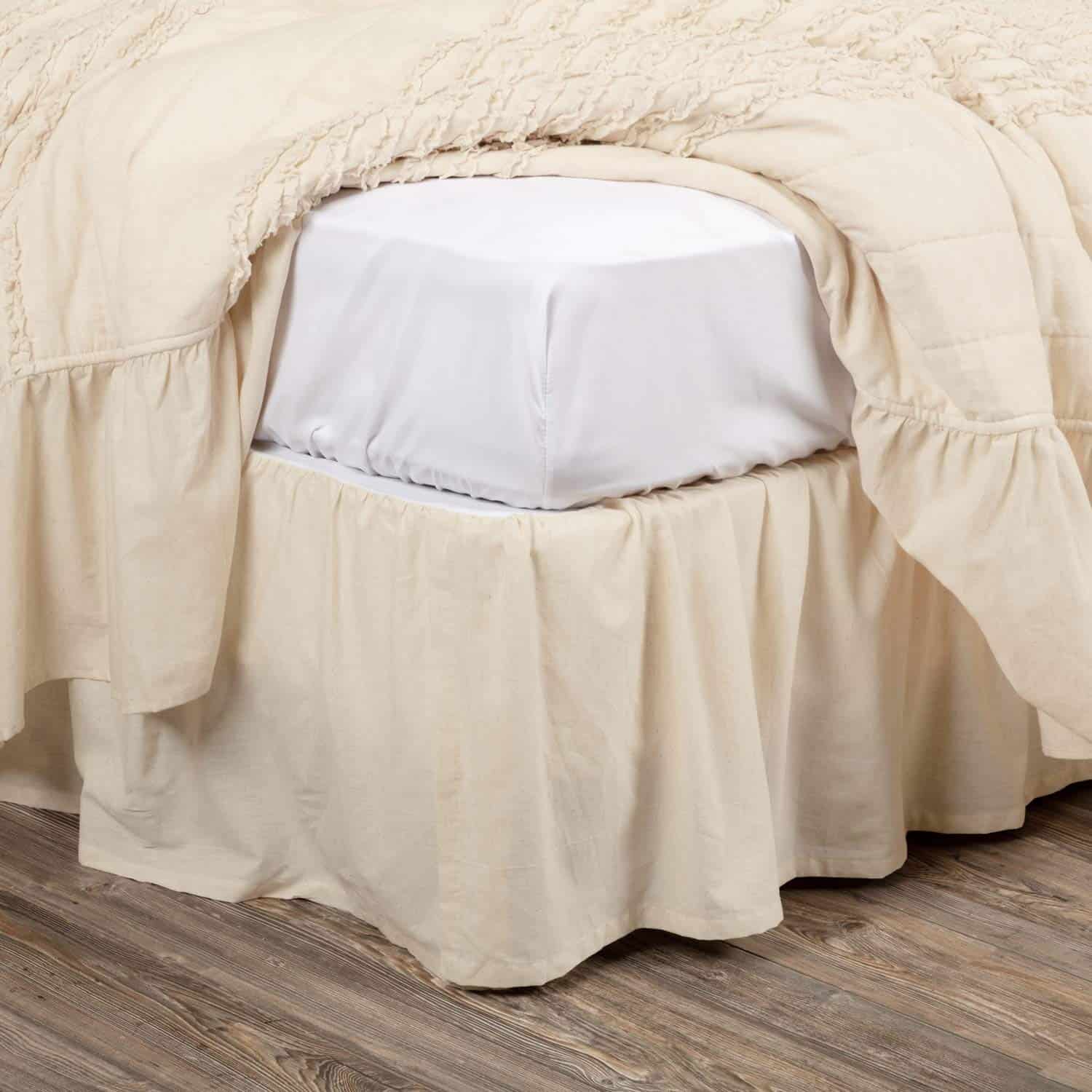 Olivia King Ruffled Bed Skirt, Falda de Cama de 16" de