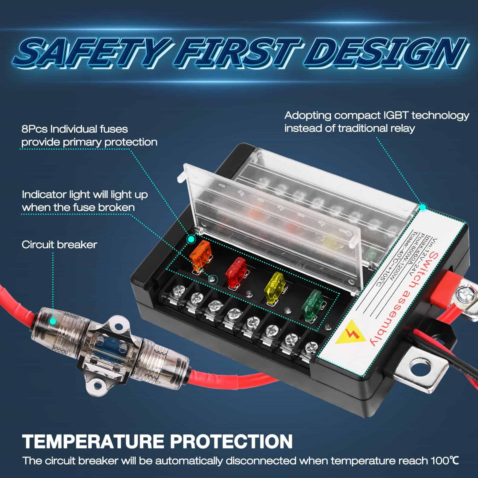 Panel de Interruptores de 8 vías, Niwaker Panel de Control - Imagen 5