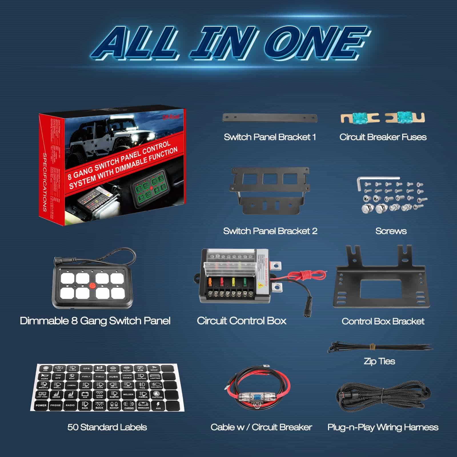 Panel de Interruptores de 8 vías, Niwaker Panel de Control - Imagen 8