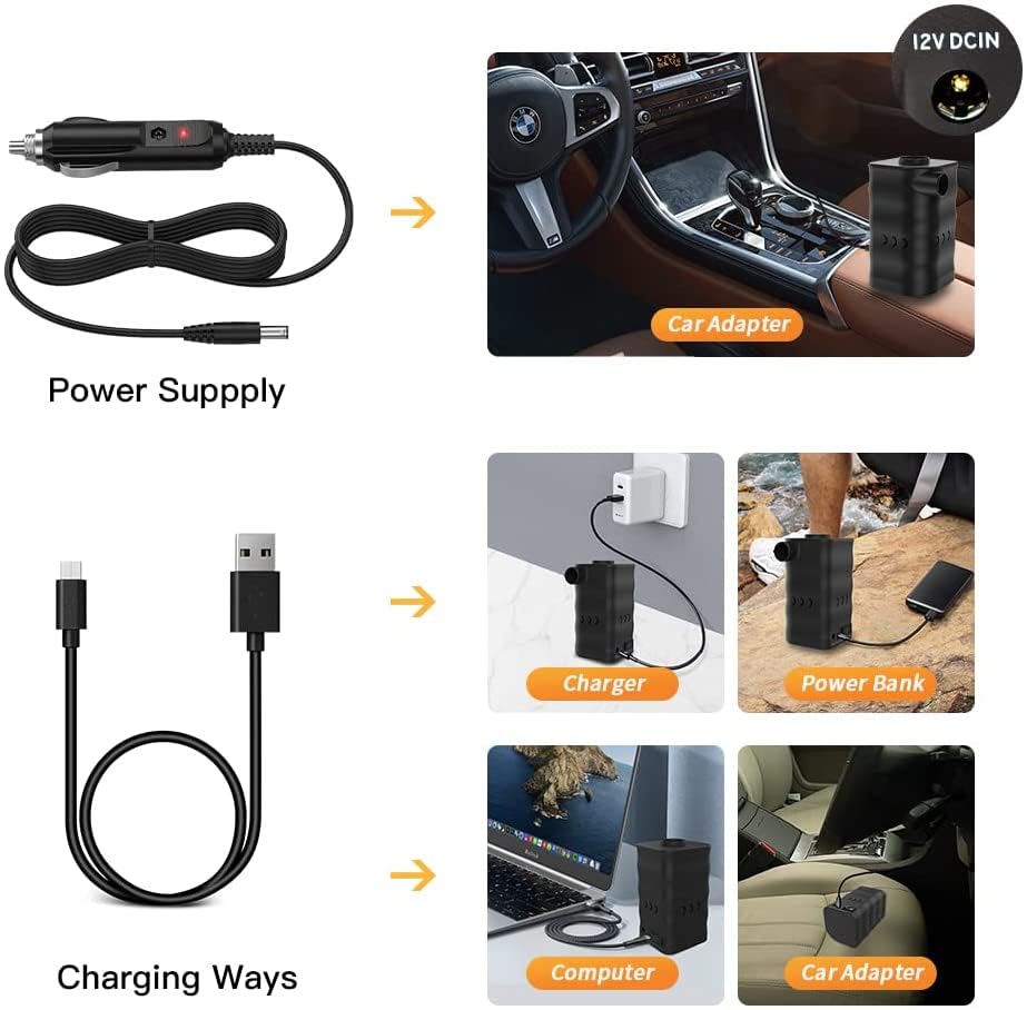 Bomba de Aire Woowind AP6 de 6000 mAh para Inflables Bomba - Imagen 6