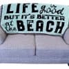 Manta Tejida Life is Better at The Beach en Teal - Regalo