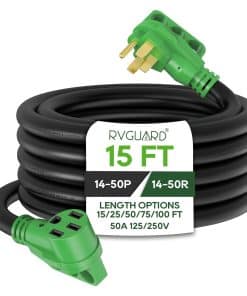 Cable de extensión para RV/EV de 50 amperios y 15 pies de