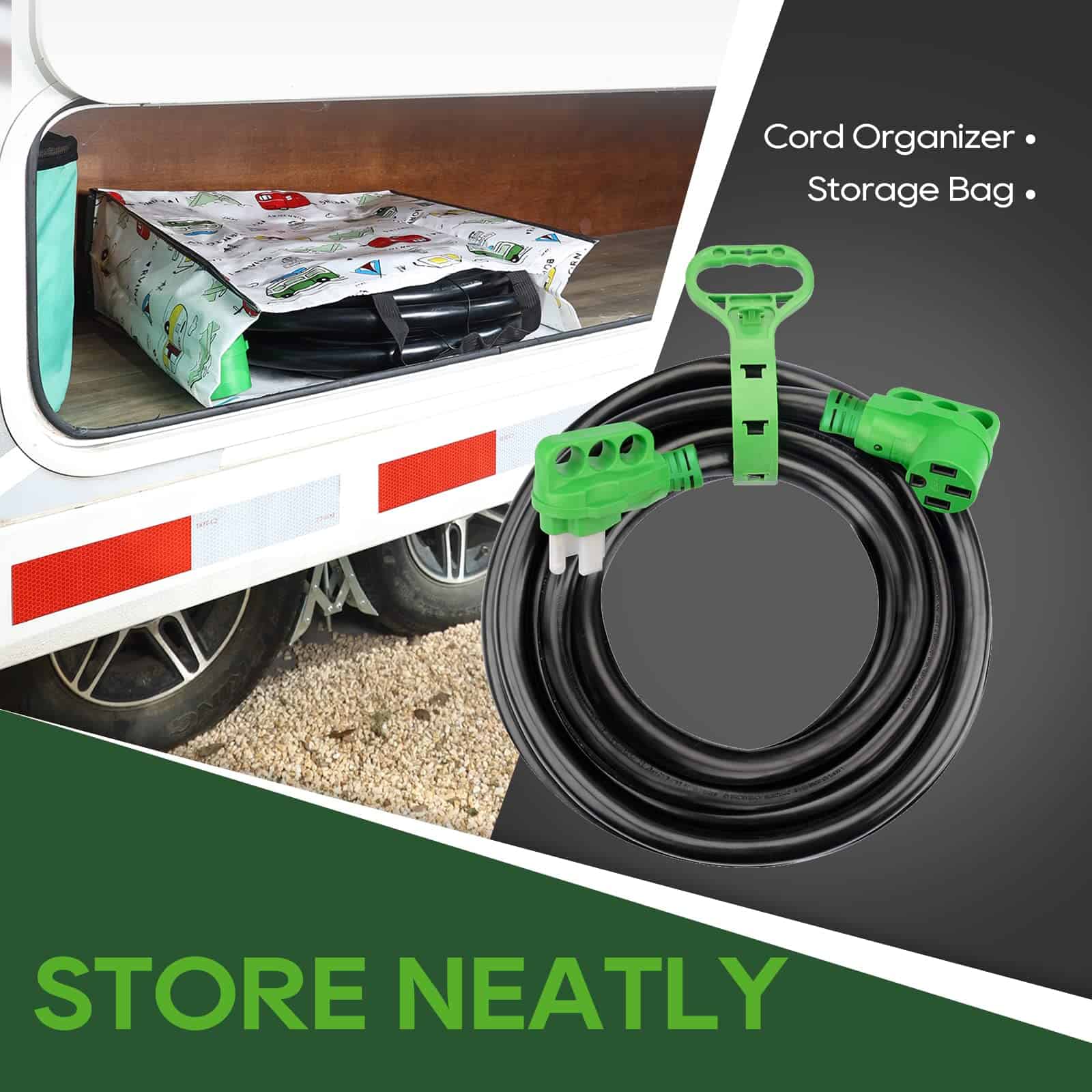 Cable de extensión para RV/EV de 50 amperios y 15 pies de - Imagen 8