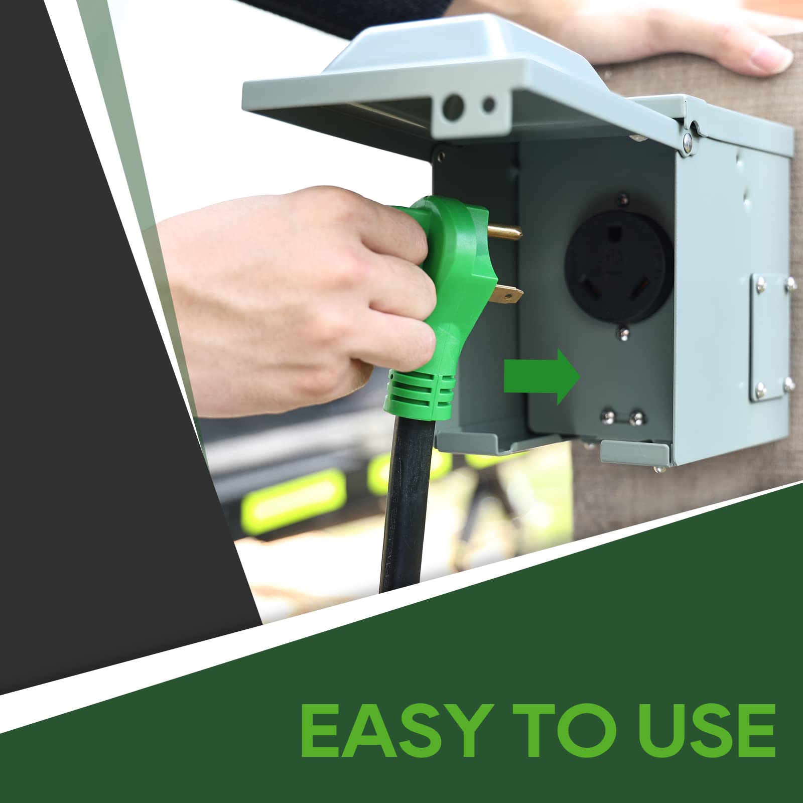 Cable de extensión de energía para RV de 30 amperios y 50 - Imagen 6