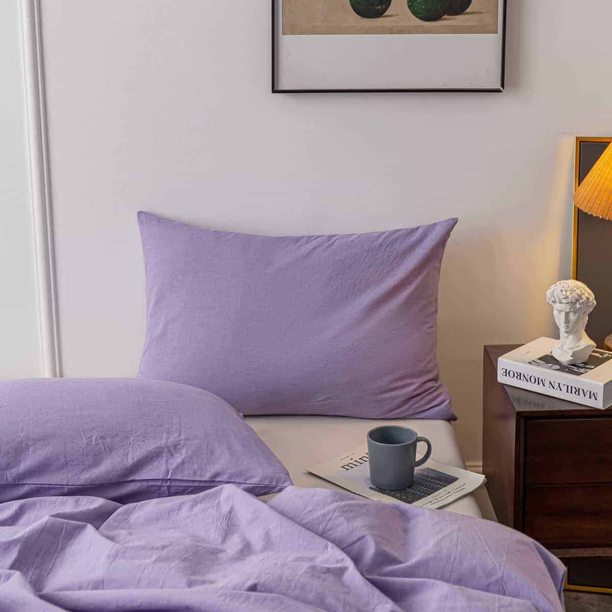 Juego de Funda de Edredón de Algodón Lavado Janlive Full - Imagen 6