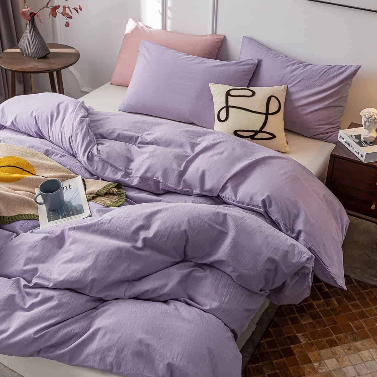 Juego de Funda de Edredón de Algodón Lavado Janlive Full - Imagen 4