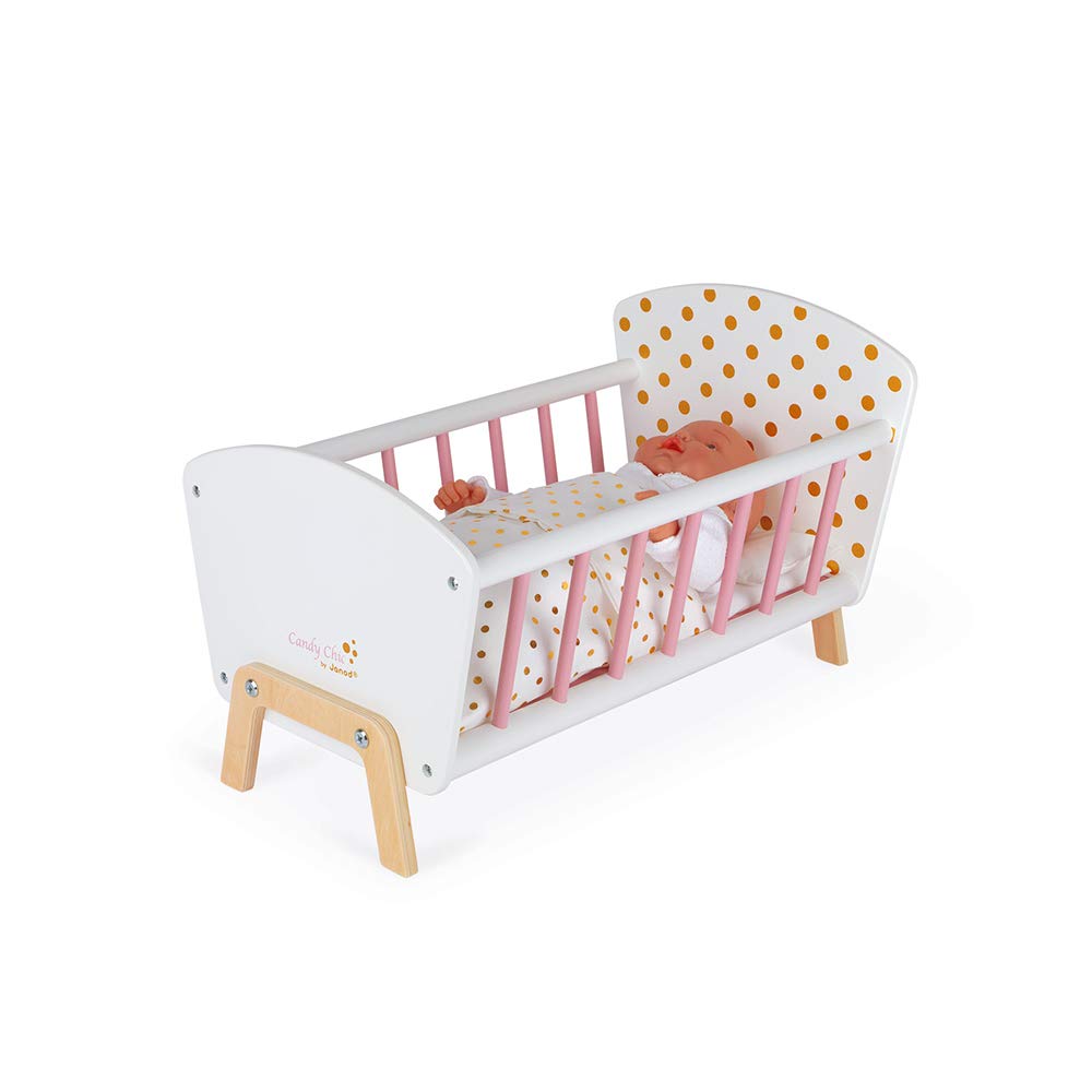 Cama de muñecas Janod Candy Chic - Cuna de madera para - Imagen 6