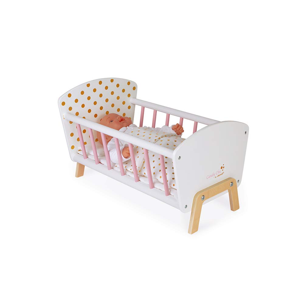Cama de muñecas Janod Candy Chic - Cuna de madera para - Imagen 5