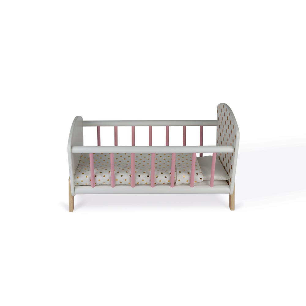 Cama de muñecas Janod Candy Chic - Cuna de madera para - Imagen 7