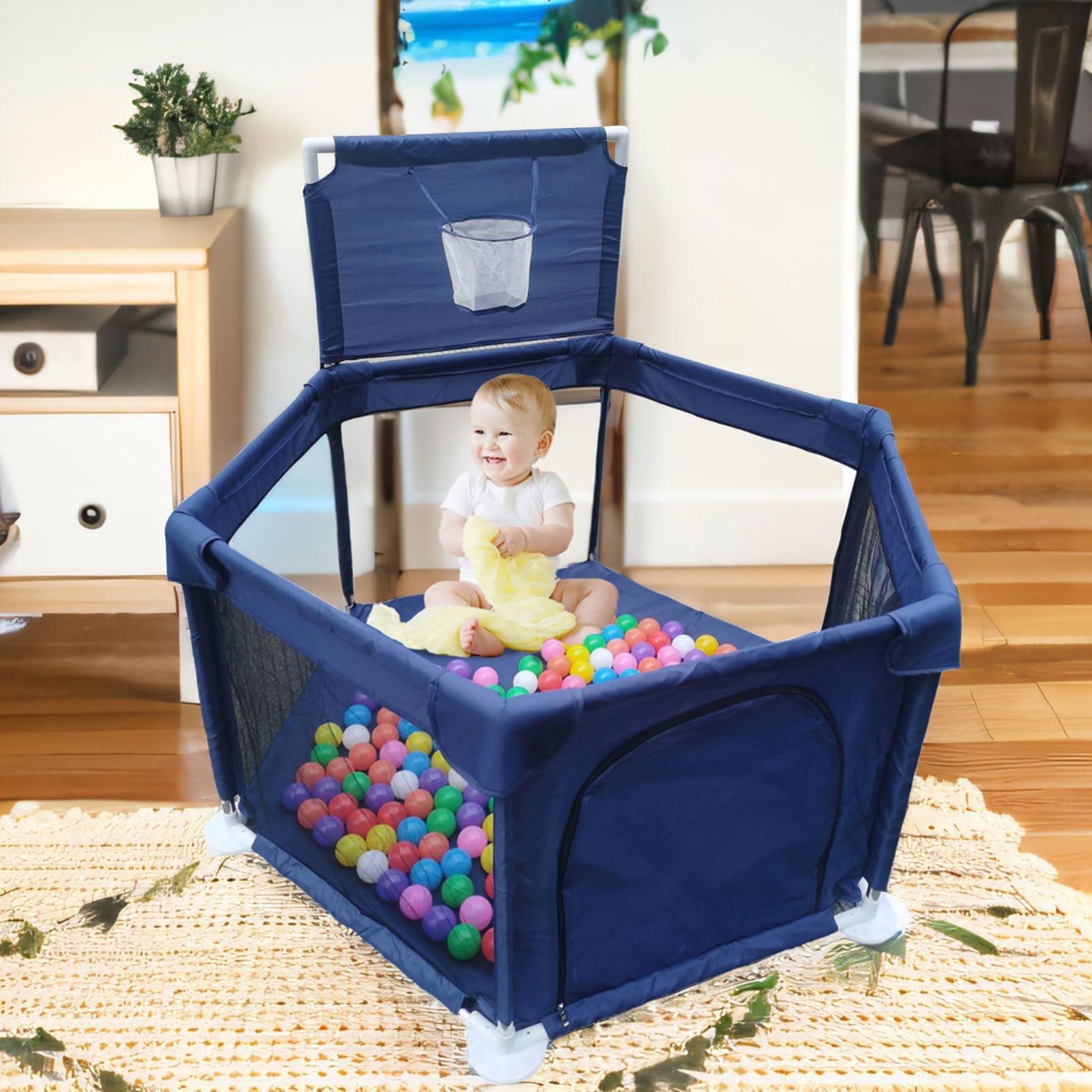 HI SUYI Portable Baby Ball Pit Playpen Playard Fence - Imagen 3