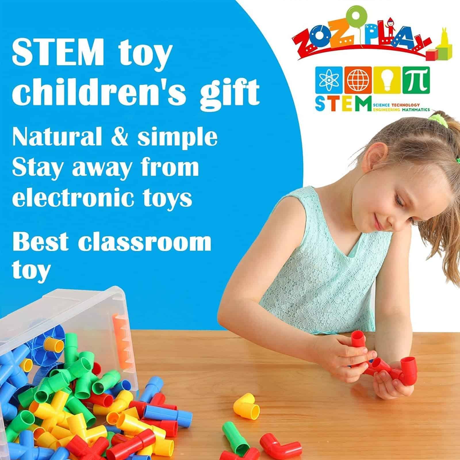 Juego de Construcción de Juguetes Educativos con Tubos y - Imagen 5