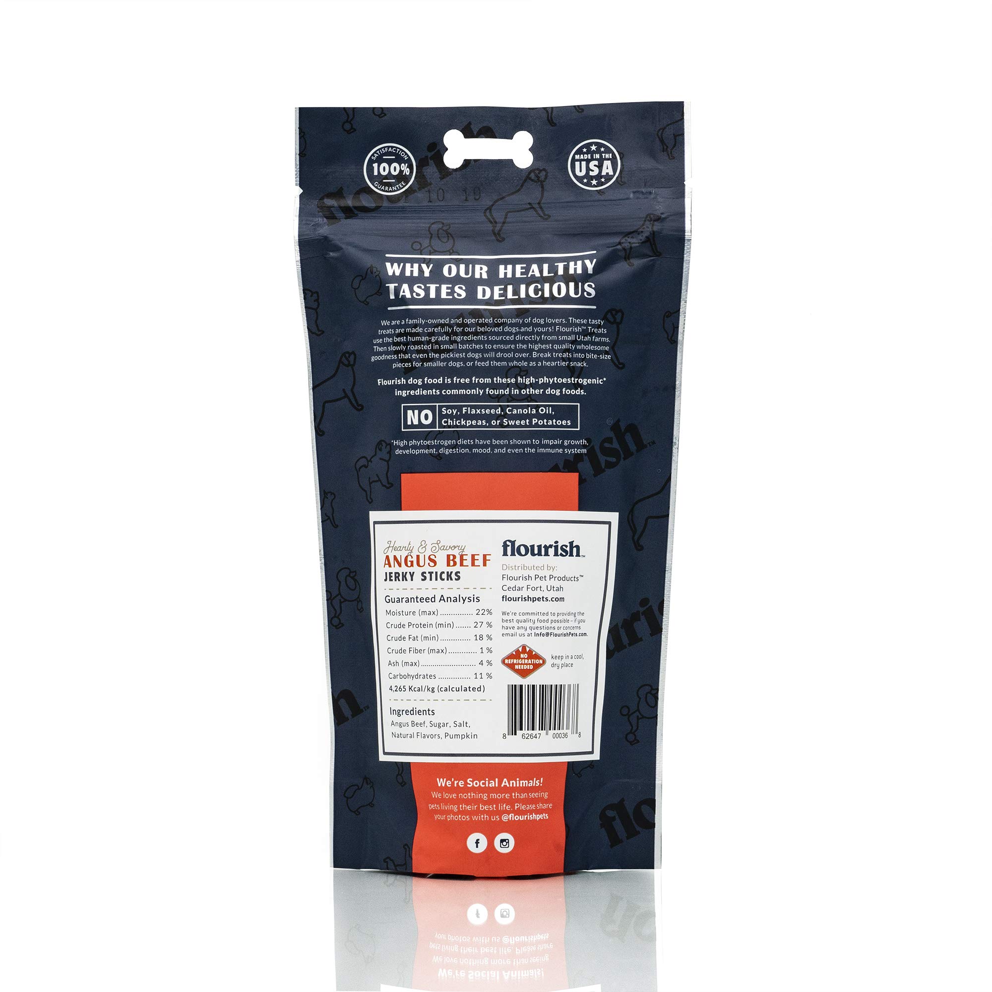 Flourish Pets Berkshire Pork Jerky/Meat Sticks, Premios - Imagen 3