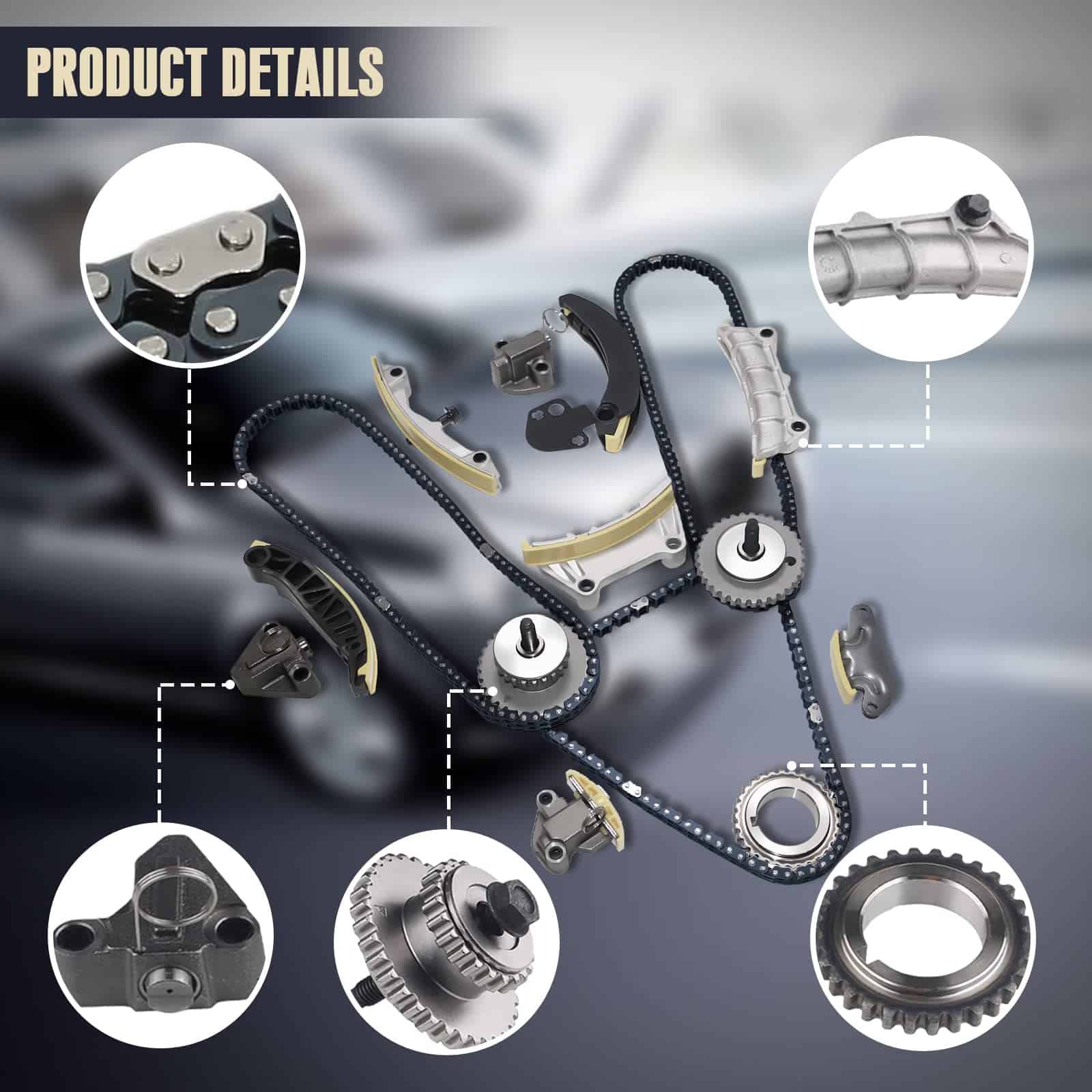 Kit de Cadena de Tiempo del Motor Mango S Compatibleu - Imagen 5