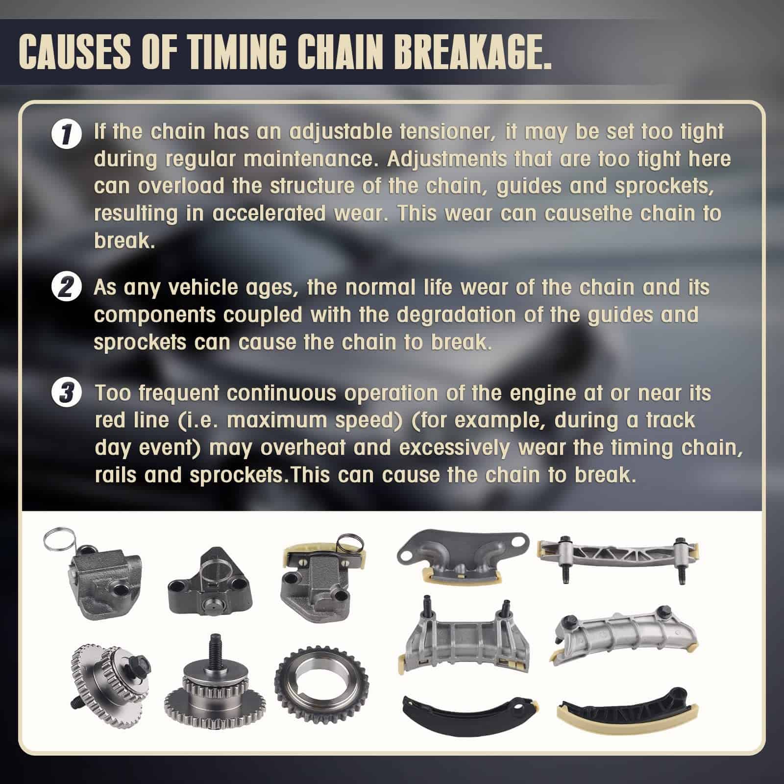 Kit de Cadena de Tiempo del Motor Mango S Compatibleu - Imagen 9