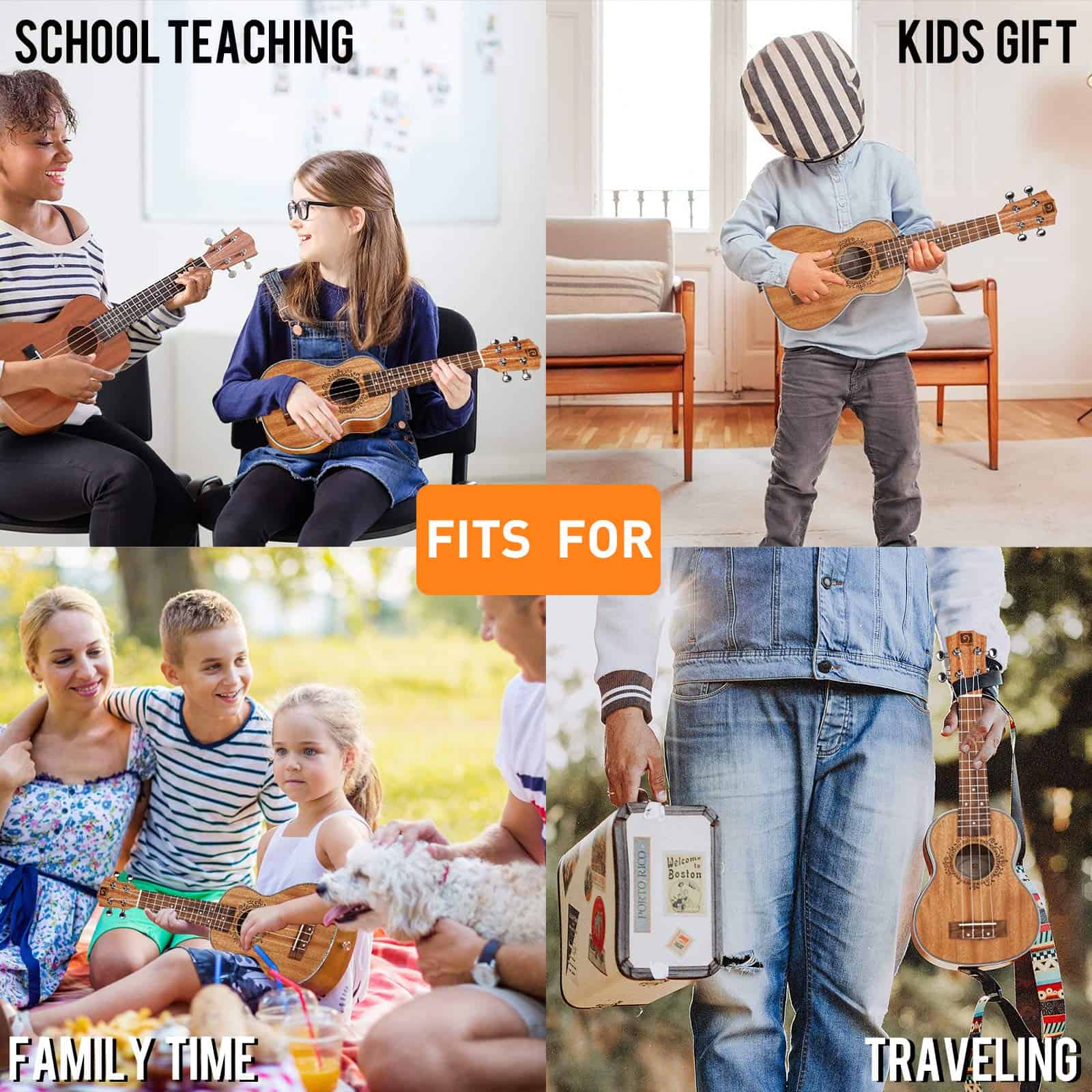 Ukulele Soprano de Caoba de 21 Pulgadas Profesional - Imagen 9