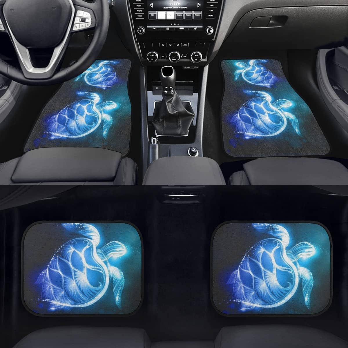 Tapetes para automóviles Tupalatus con diseño de tortuga - Imagen 3