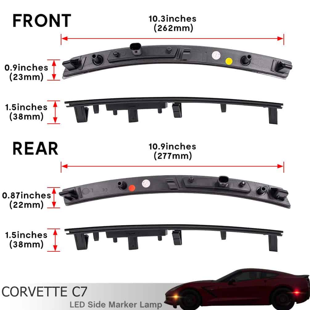 NJSBYL Luces de Marcador Lateral LED para Chevrolet - Imagen 9