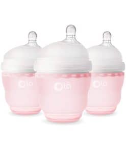 Biberón de silicona suave Olababy, anti-cólico, libre de