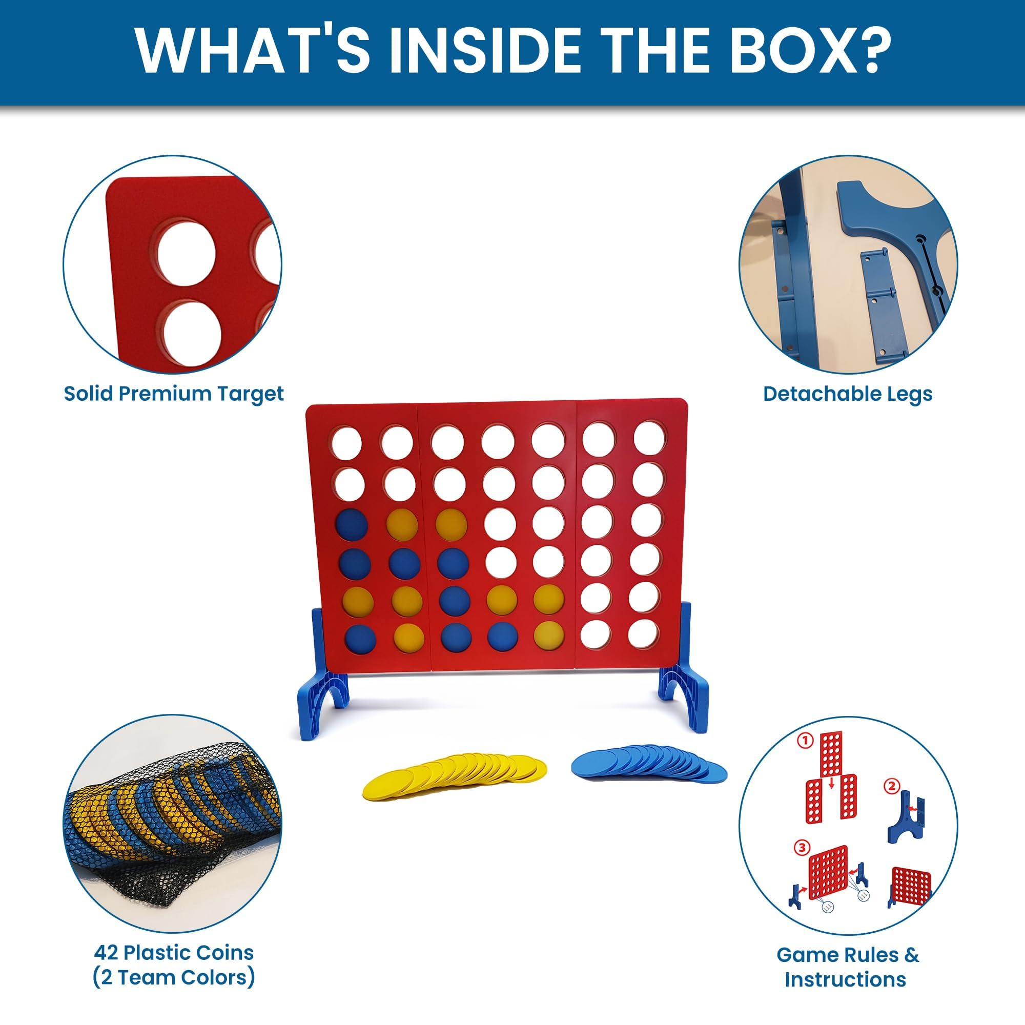 Juego de 4 en Linea, Conecta 4, Jumbo 4-to-Score Juego de - Imagen 3