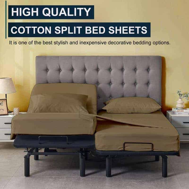 Juego de Sábanas Divididas de 5 Piezas para Camas -Taupe Sól - Imagen 3