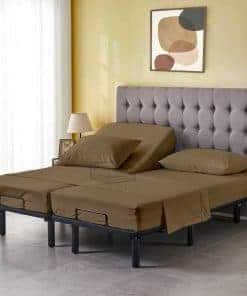 Juego de Sábanas Divididas de 5 piezas para camas -Taupe