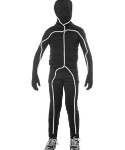 Disfraz de Niño Stick Figure con Luces EL Capucha con