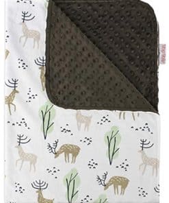 Cobija para Bebé - Venado Café con Árboles