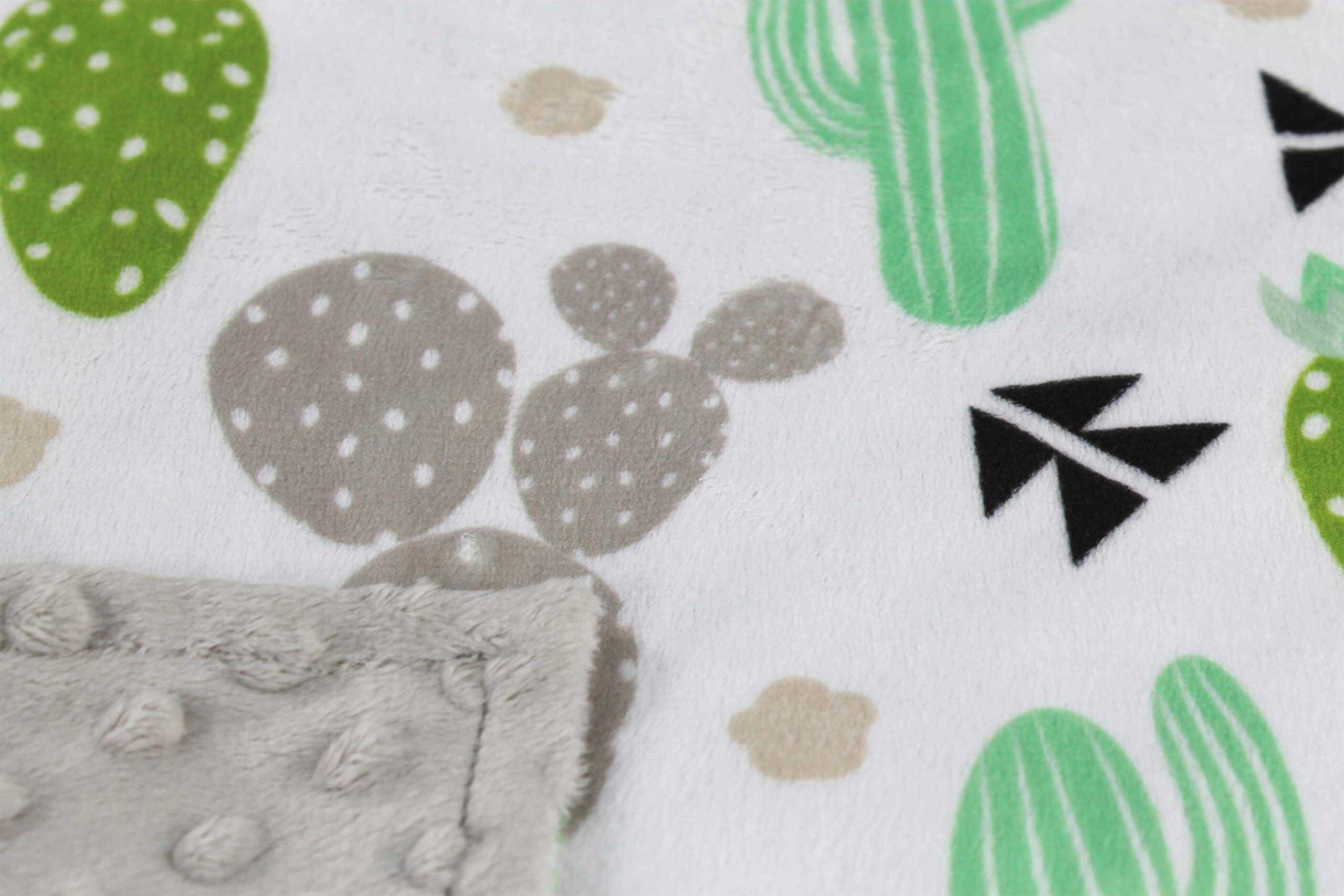 Manta de bebé Top Tots - Cactus Verde Gris - Imagen 6