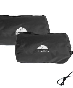 Manta de viaje ultra compacta BlueHills 2 Pack -Negro