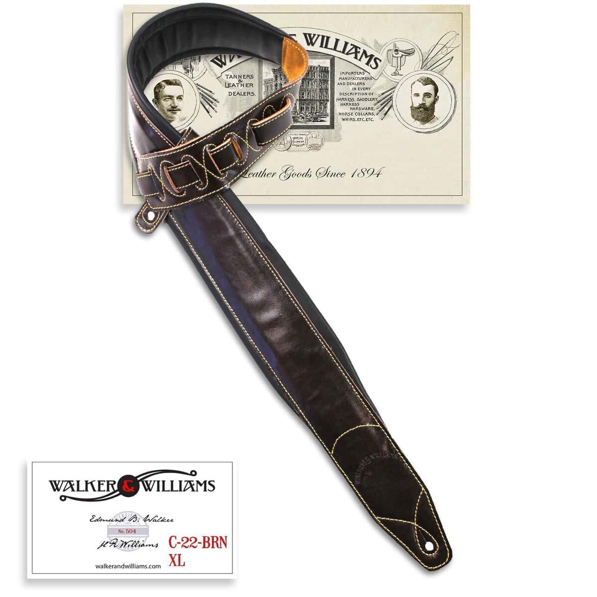 Correa de Guitarra de Cuero Premium Doble Acolchada de