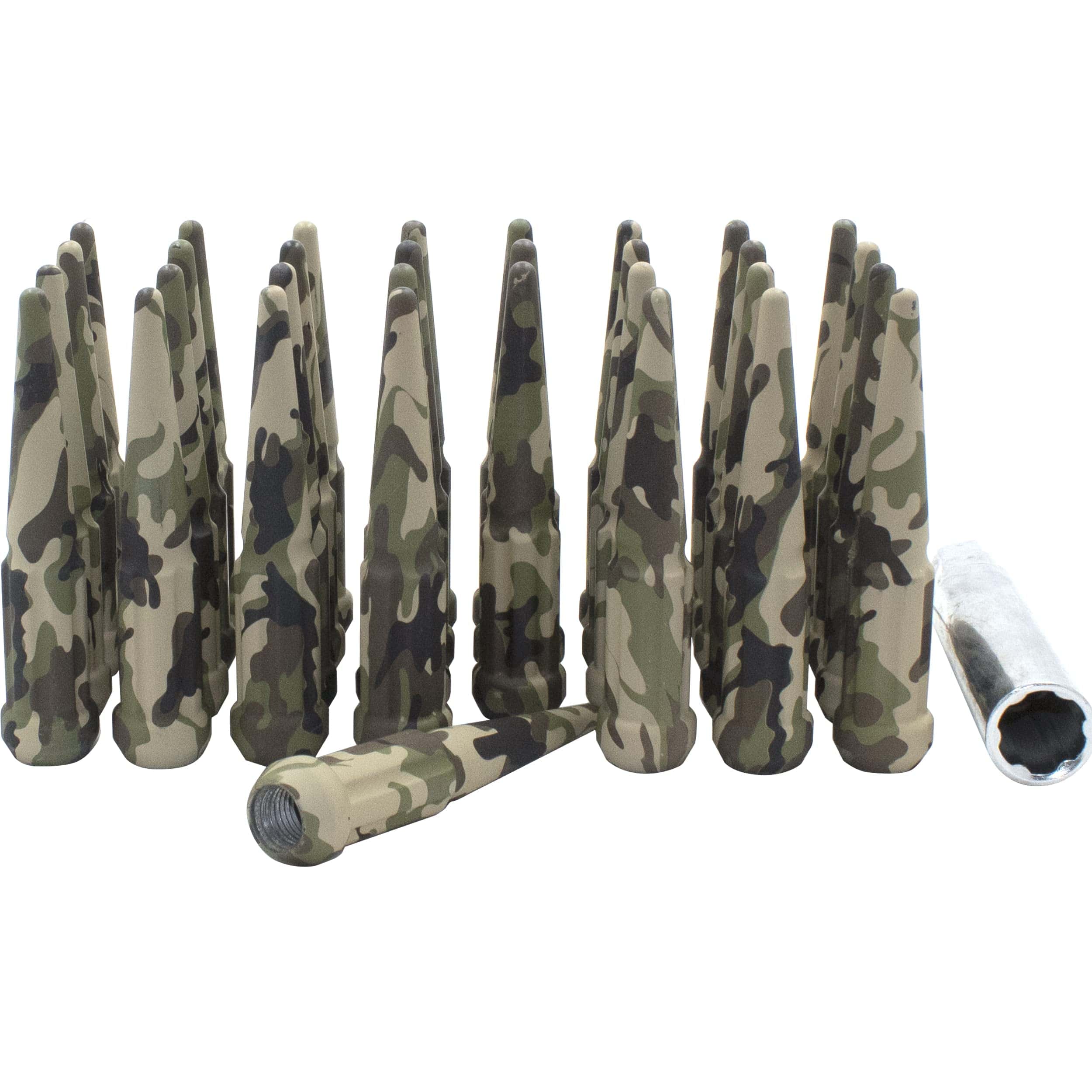 32 Pcs Tuercas de Rueda con Púas M14x1.5 4.4" Largas para