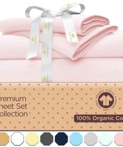 Juego de Sábanas de Algodón Orgánico Tissaj -Rosa