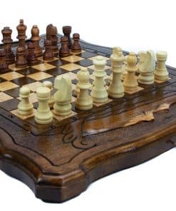 Juego de ajedrez de madera de nogal de 3 en 1 de 11.8