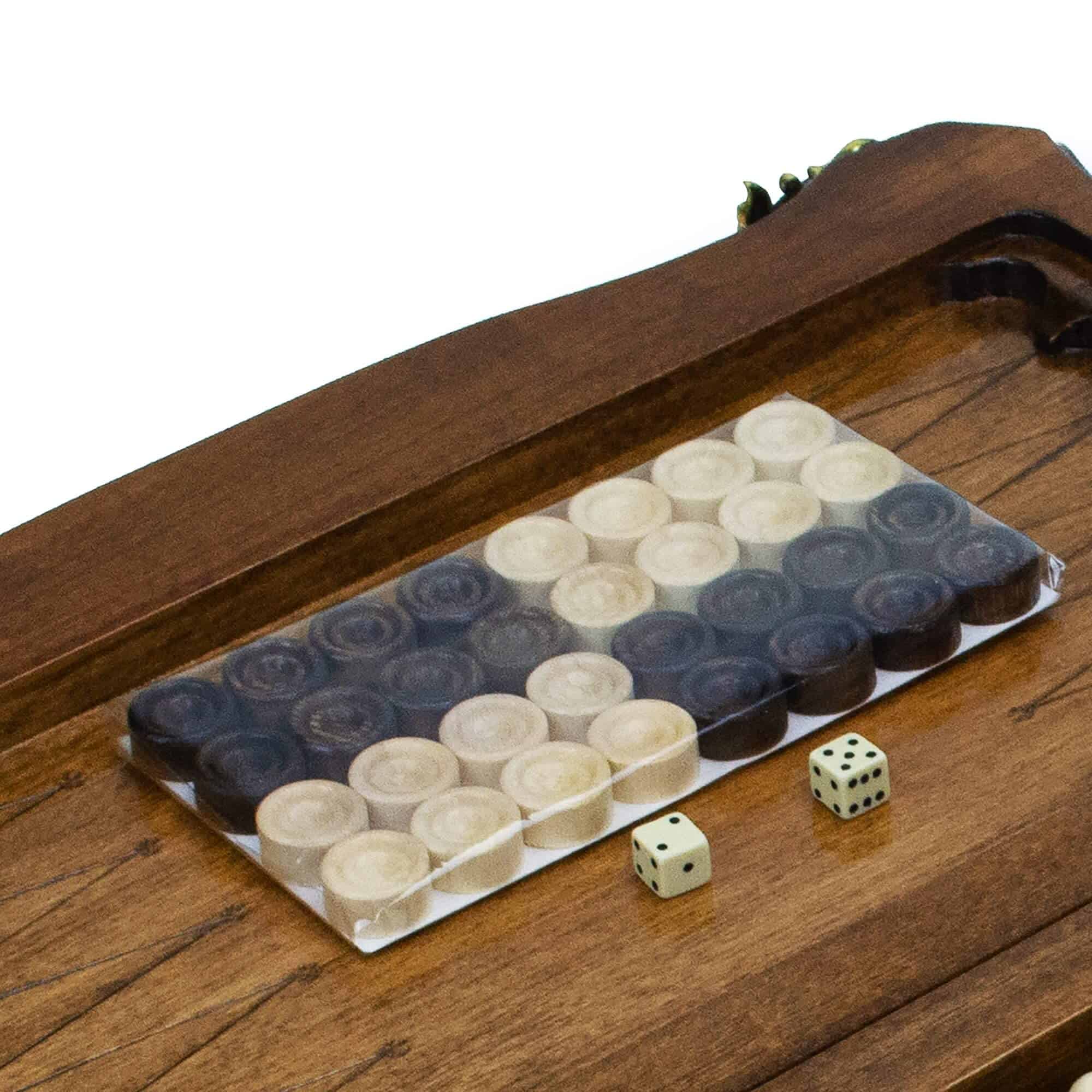 Juego de ajedrez de madera de nogal de 3 en 1 de 11.8 - Imagen 8