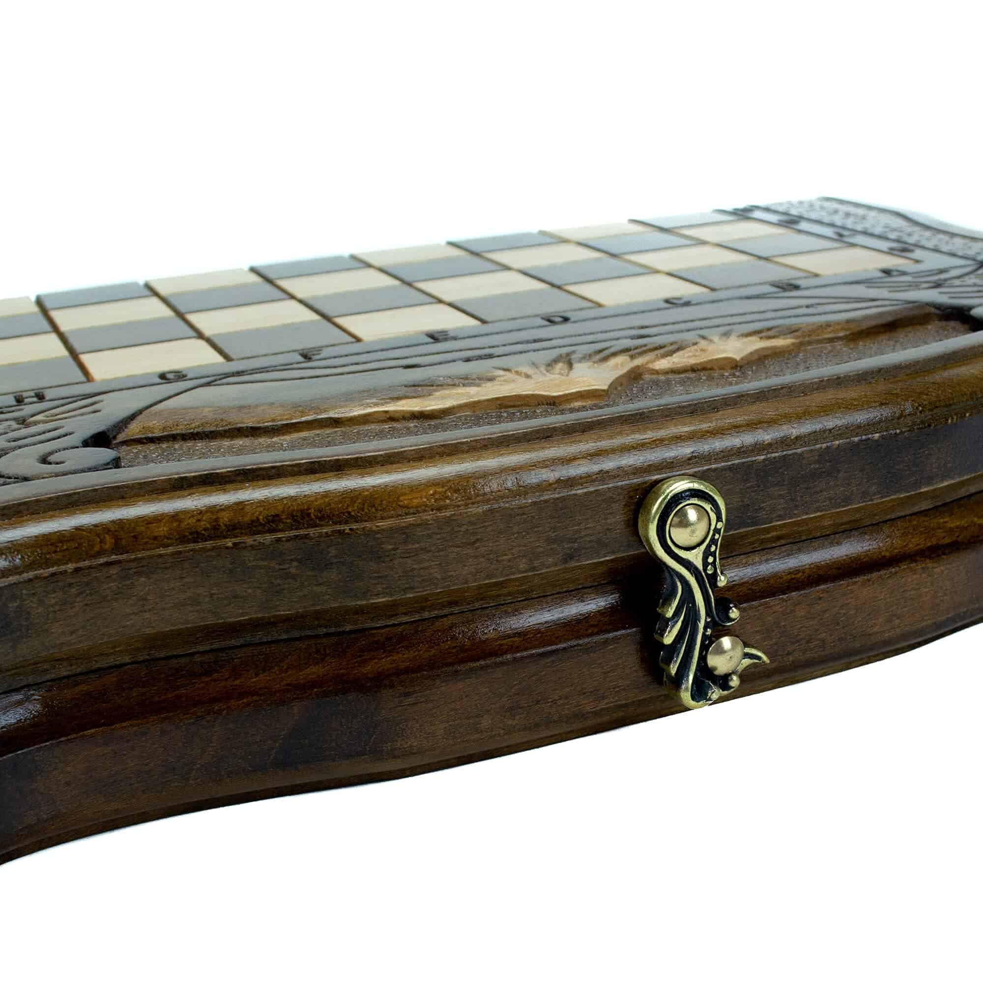 Juego de ajedrez de madera de nogal de 3 en 1 de 11.8 - Imagen 7