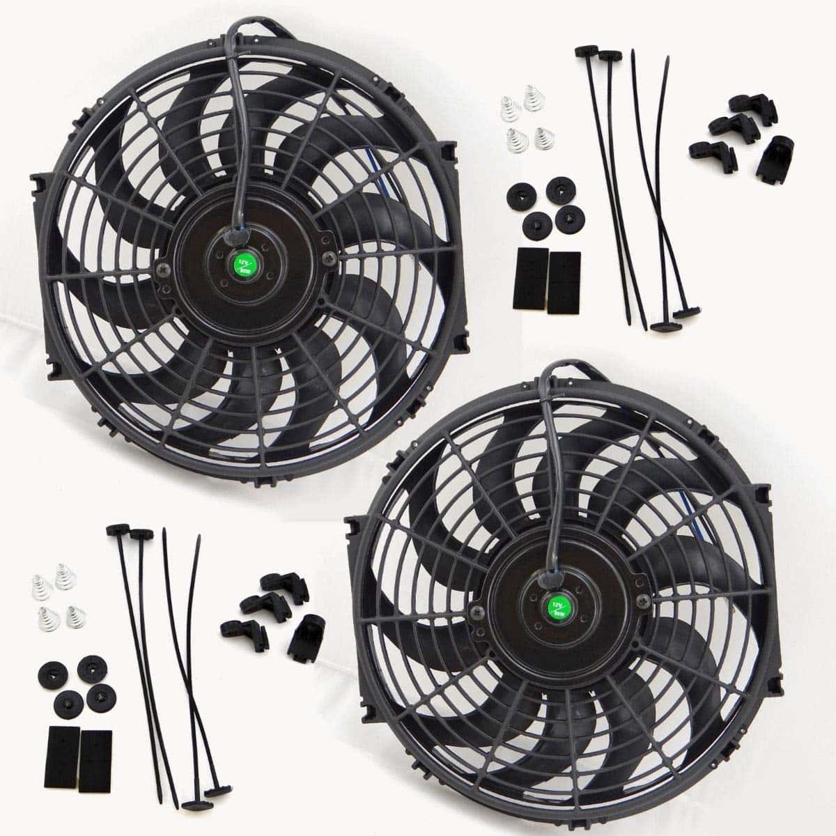 Ventilador Slim Universal de Radiador Eléctrico Curvado de