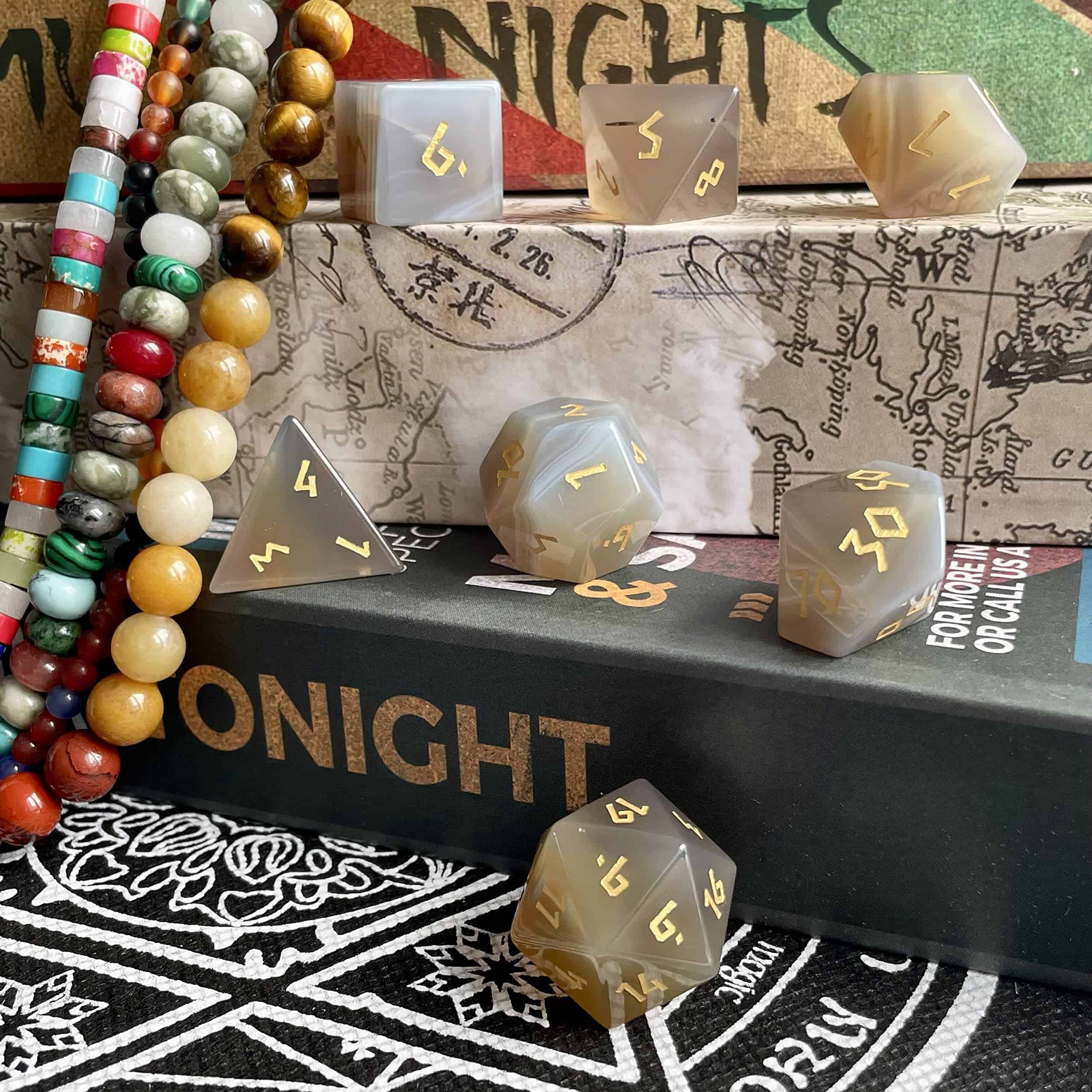 Set de Dados de Piedras Preciosas Hechos a Mano Amatolo, - Imagen 4