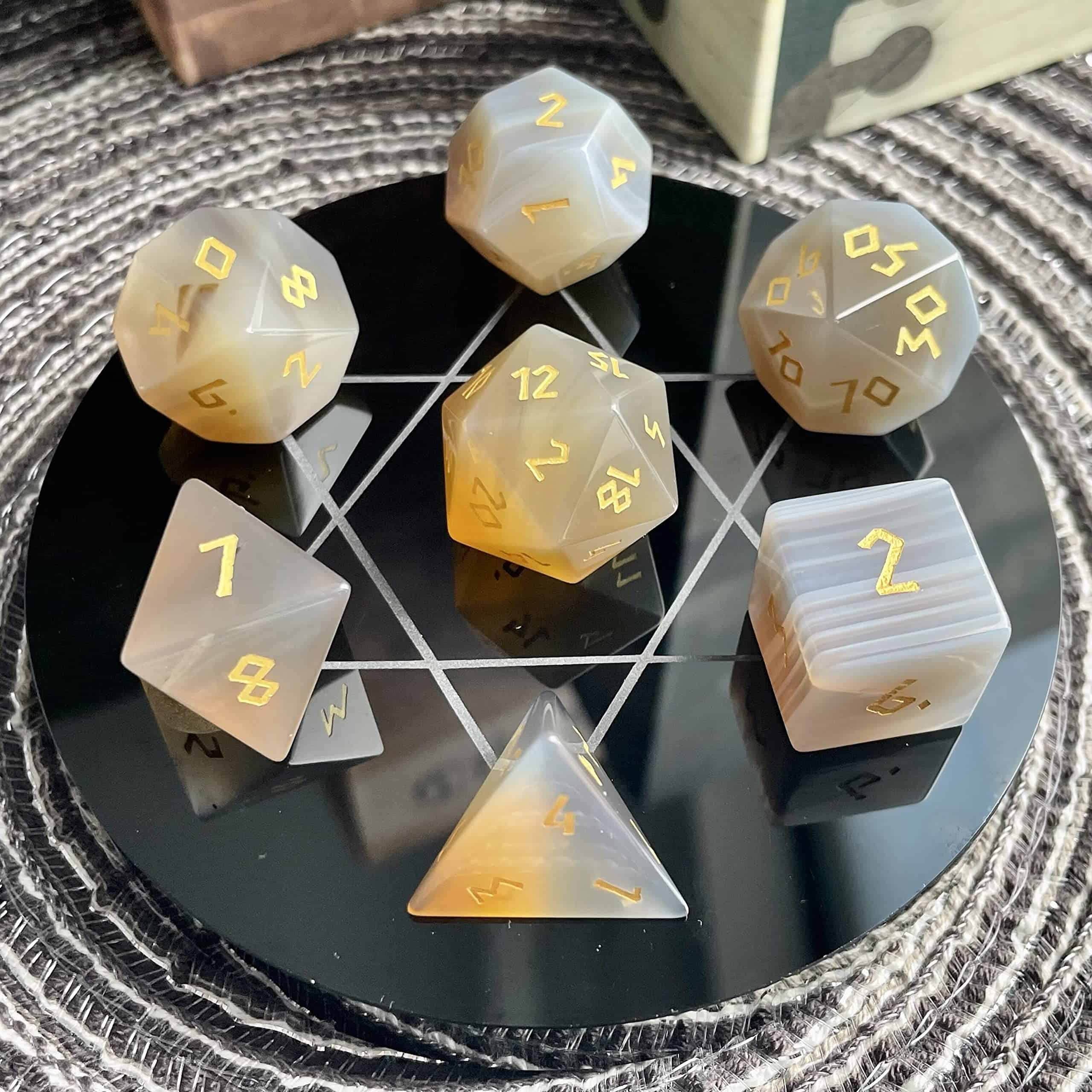 Set de Dados de Piedras Preciosas Hechos a Mano Amatolo, - Imagen 5