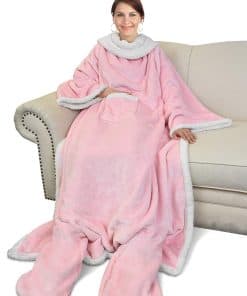 Manta portátil Catalonia con mangas y bolsillos para los