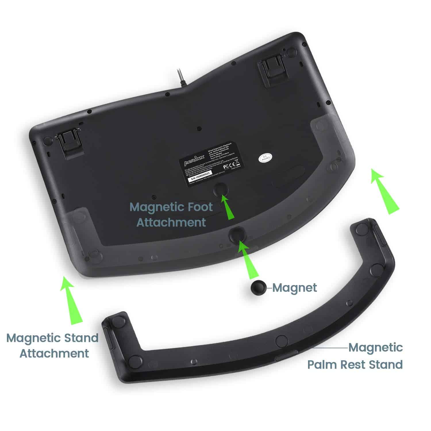 Combo de Teclado dividido ergonómico mini Perixx - Imagen 9